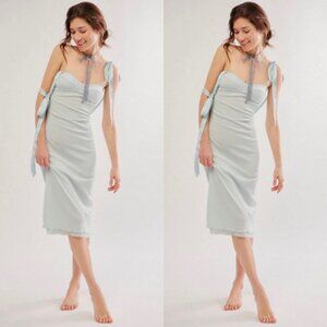Free People Got Glam Mesh Slip in Ice Flow Medium NWT
